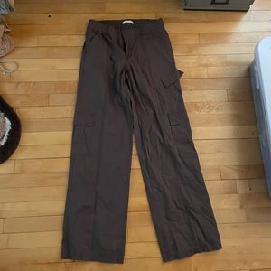 pacsun dark brown low rise cargo pants